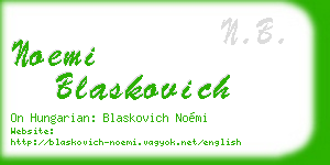 noemi blaskovich business card